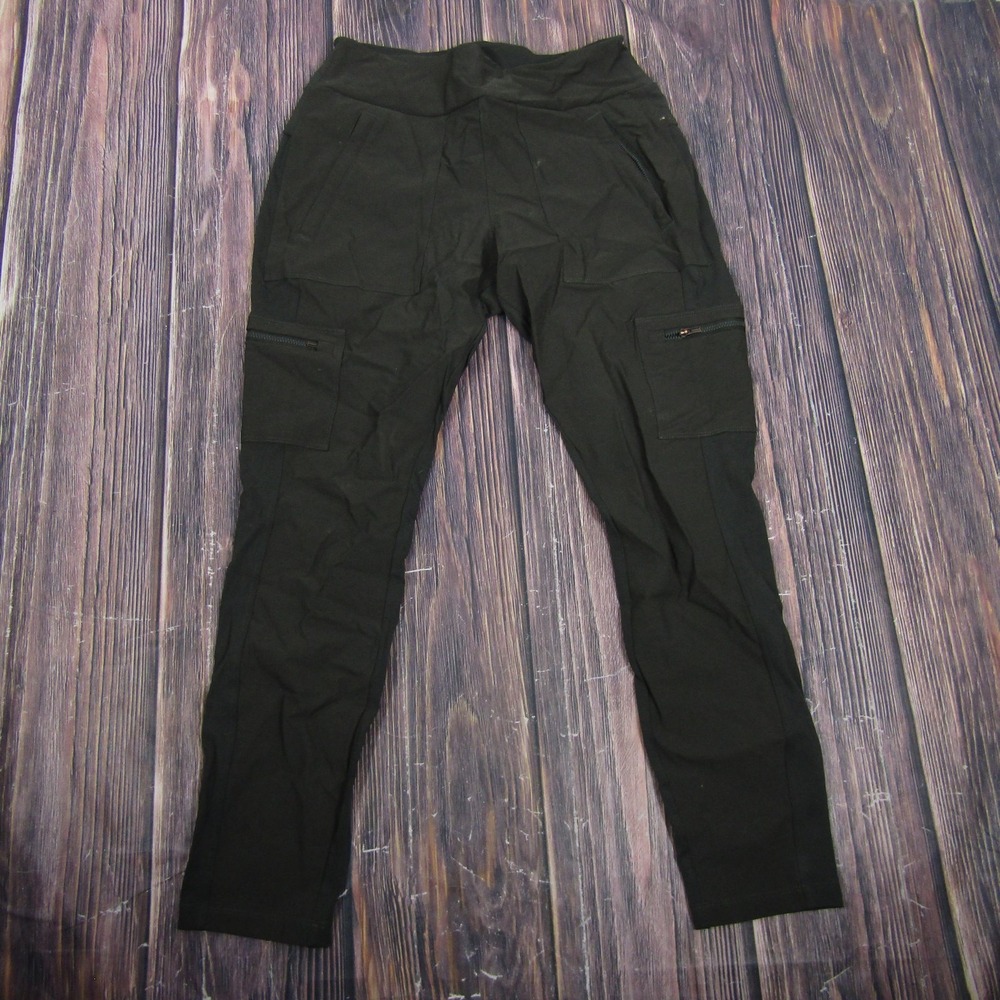 Athleta Pants Womens 10 dark gray Ankle Headlands Hybrid Cargo Tapered Stretch